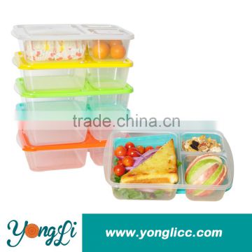 Hot!!Leak-proof 3 Compartment School Lunch Box