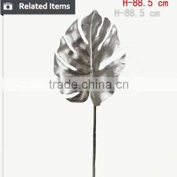 High Quality PU Artificial Decorative Dried Siliver Fake Leaves photo-6