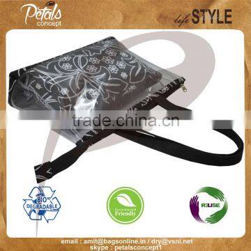 Recycled PVC Zipper Jute Tote Bag photo-2