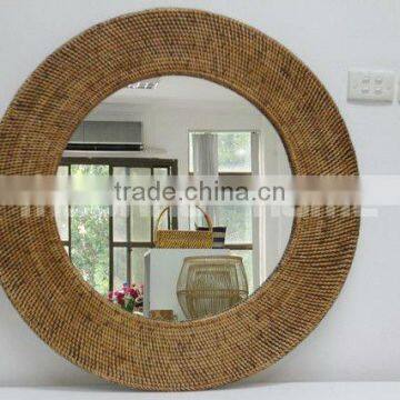 Full rattan Round mirror