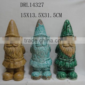 decorative garden gnome in ceramic