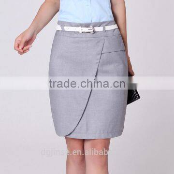 The spring summer new ladies office dress sample office uniforms elegant office wrap skirt for women