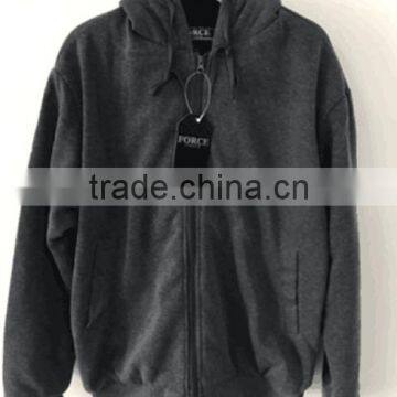 Sherpa lining simple style men hoody jacket