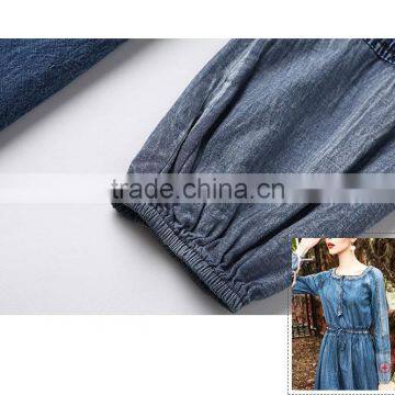 Maxnegio Cute Vintage Style Denim Knee-lenth Slim Dress photo-6