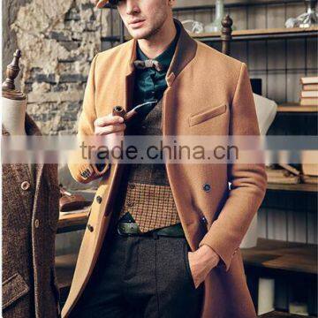 Winter Long Slim Fit Wool Blend Men Winter Coat photo-5