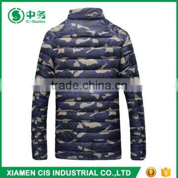 2017 New Style Winter Keep Warm Mens Ultralight Camo Printed Puffer Jacket for Sale photo-3