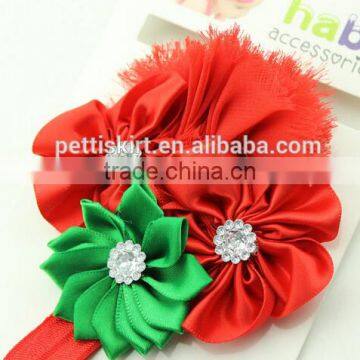 Cheap Sale Christmas Hair Accessories Girls Red Flower Pattern Headband photo-3