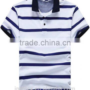No Design Custom Plain Stripe Polo Shirt photo-2