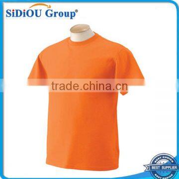 Men new plain heavy 100% cotton safety orange shirt