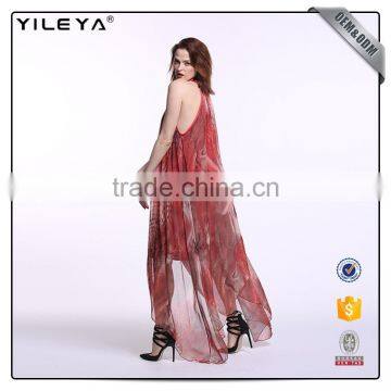 Customizable Lady Halter Dress,dress Long Red photo-4