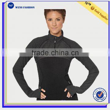 Custom Warm Up Jogging Hoodie Yoga Wear Half Zipper Up Hoodie Sport Hoodie Lady photo-3
