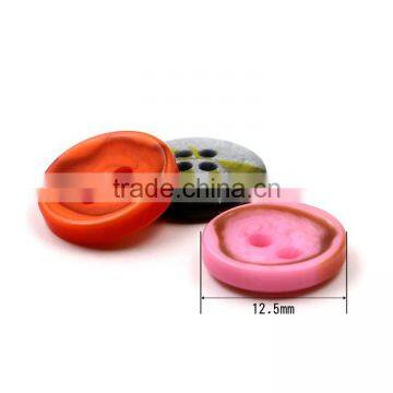 Factory Direct Sales 8Colors 12.5mm Resin Button Candy Colors Fine Side Kids Button Children DIY Buttons photo-3