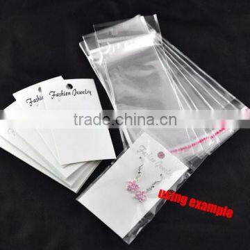White Ear Hooks Earring Display Cards(with "Fashion Jewelry" Print) W/Self Adhesive Bags photo-2