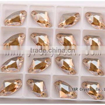 Free Shipping Galactic Gsha Color 8.5*14mm 144pcs Best Quality Crystal Rhinestones Design Sew on Glass Stones photo-5
