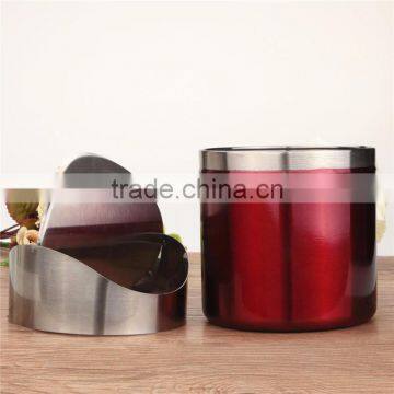 Best Price Red Color Stainless Steel Trash Bin1.5L Mini Car DustBin Swing Lid Kitchen Worktop Waste Rubbish Trash Can photo-6