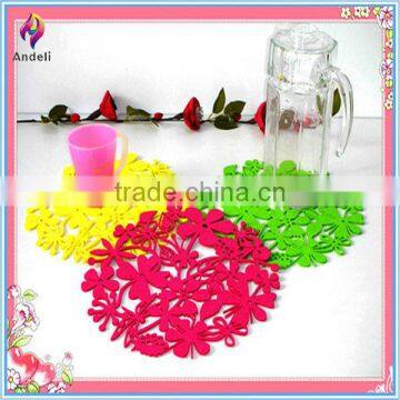 Felt Carved Flower Handmade Placemats Set photo-1