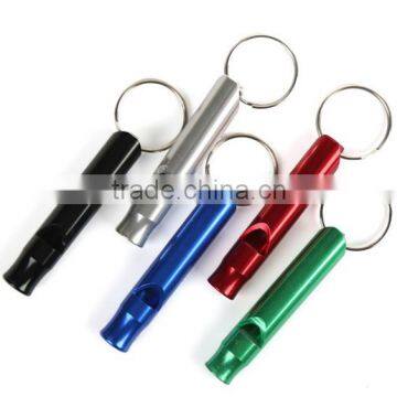 Aluminum Alloy Whistle Keyring Keychain Mini For Outdoor Emergency Survival Safety Sport Camping Hunting Multi Color