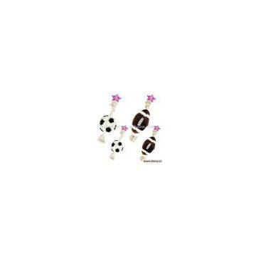 Sell Plush Dog Toys (Soccer / Football With Rope)