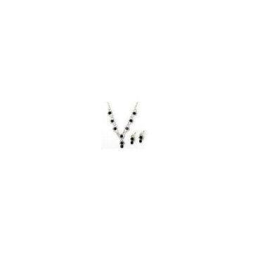 Rhinestone bridal inexpensive jewelry necklace necklace and earring set for women