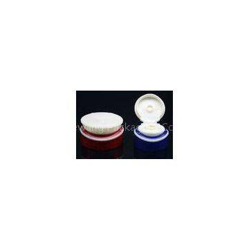 Blue , Red oval colored flip cosmetic bottle caps for PET / PE bottles
