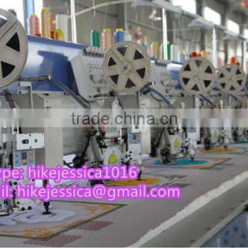 fushun 612 12heads chenille towel chain stitch cording coiling beads single sequin and flat computerized embroidery machine