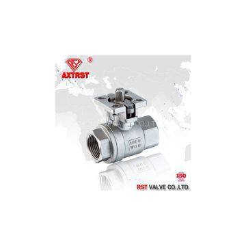 Two Piece Stainless Steel Floating Ball Valve With ISO5211 Mounting Pad