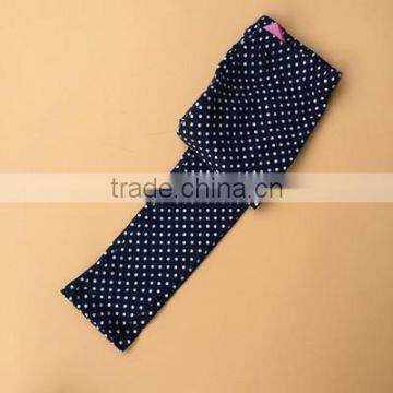 2015 new design wholesale black and white polka dots ruffle pants outfits with high quality cotton