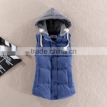 Casual Quilted Mens Hooded Waistcoat for men