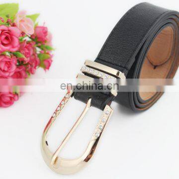 Pin Buckle Leather Crystal Belt Women Fashion Belt photo-4