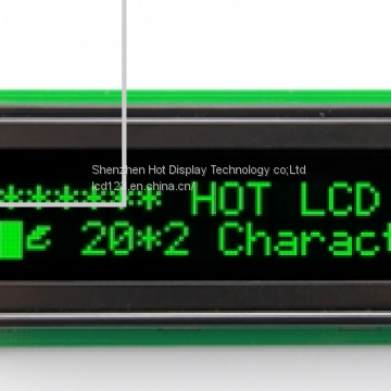 OLED display with the same 20x2 character dot matrix module (HTM2002A)