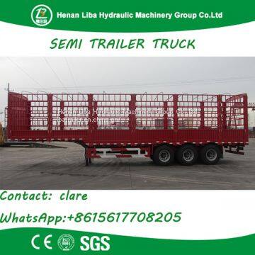 Best Seller in South Asia Stake/Cargo Semi Trailer Animal Transport Trailer