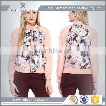 OEM ladies fashion floral sublimation printed fancy coat china manufacturer 2016