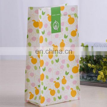 Wholesale high quality customized printing food grade packaging paper bag disposable greaseproof paper bag