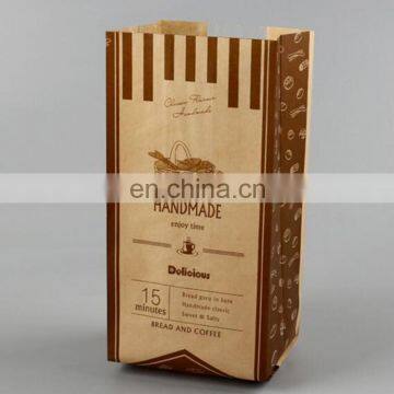 High Quality Cheap Hot Sealing Greaseproof Kraft Paper Bread/Coffee Packaging Paper Bags With Window photo-2
