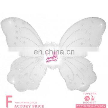 Kids Fancy Dress Dance Cheap White Fairy Butterfly Party Wings Feather White Angel Wings wholesale fairy wings