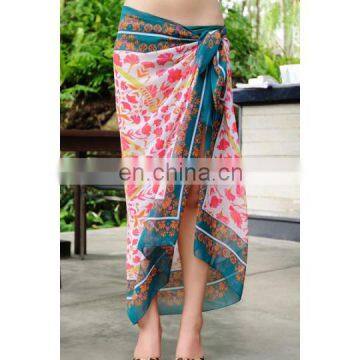 sarong latest design cotton india custom print cheap