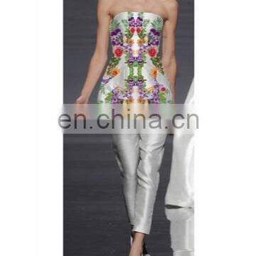 New Style Digital Printed Cotton Spandex Fabric Customer's Design Fress Sample For Garment photo-3