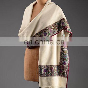 Shawls - Soft and Silky Water Pashmina Shawl (Beige)