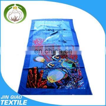 100% cotton promotional reactive printed stock beach towel