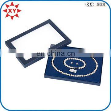 Fashion custom transparent pearl necklace box