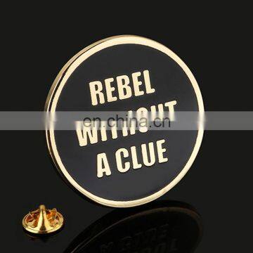 Zinc alloy custom made enamel lapel pin with gold plate