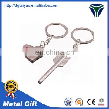 2015 Competitive price sliver plated key shape keychain