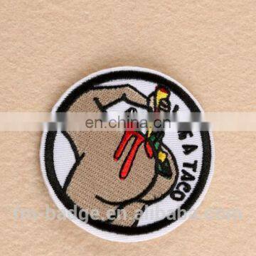 new hand cheapest 3D"LIKE A TACO" embroidery patch applique, taco iron on back in stock