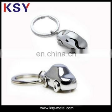 shiny nickel custom shape keychain metal