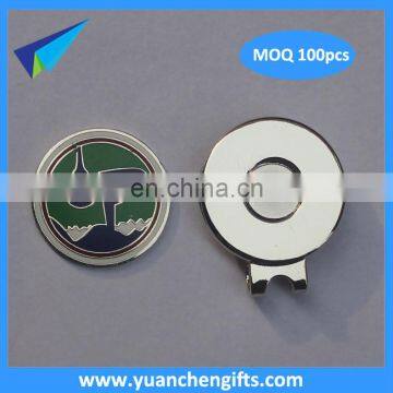 2016 silver blank golf hat clips/magnetic hat clip with ball marker