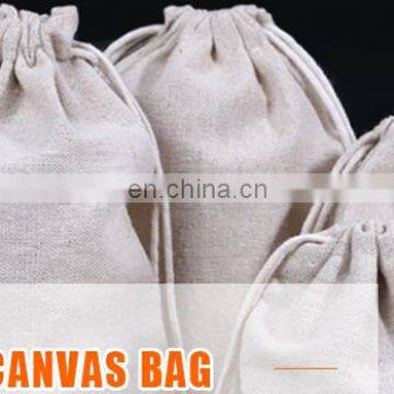 Wholesale Low MOQ Cheap Blank Custom Logo Size Color Storage Linen Canvas Cotton Drawstring Bag