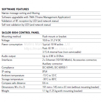 SAILOR 6004 Control Panel photo-2