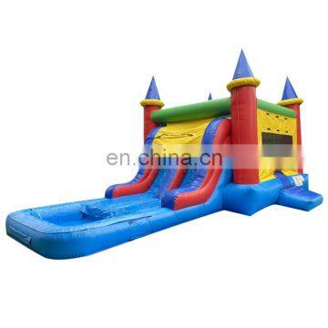 Dual Lane Moon Bounce House Water Slide Combo Kids Jump Inflatable Bouncy Jumper Castle With Water Slide