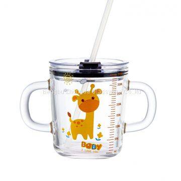 Measuring Two Handles Glass Mug With Custom Printing photo-2