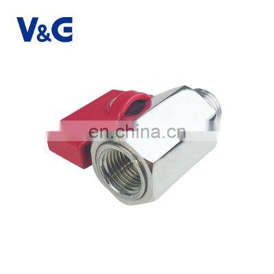 1/4" - 3/4" M-BSP x F-BSP Valogin 232 Psi Chrome Plated Brass Mini Ball Valve photo-2